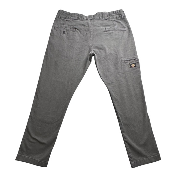 Dickies Skinny Straight Fit Pants Mens 38X30 Gray Work Utility Casual - Picture 1 of 16